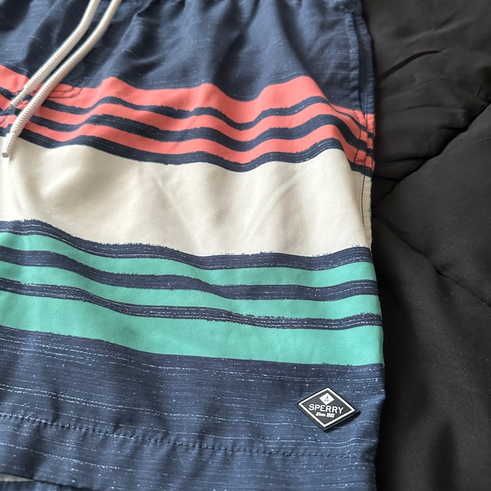 Sperry Men's Multicolor Striped Swim Trunks - Picture 2 of 4